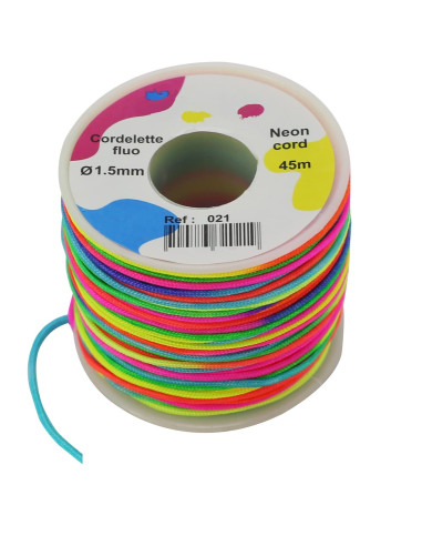 CORDÓN MULTICOLOR FLUOR 45 m.