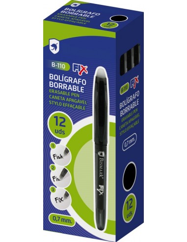 BOLÍGRAFO BORRABLE FIX NEGRO