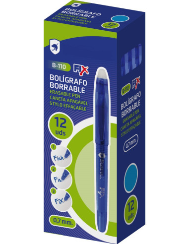 BOLÍGRAFO BORRABLE FIX AZUL