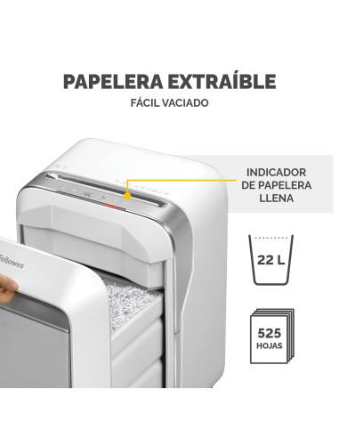 DESTRUCTORA FELLOWES LX201 BLANCA