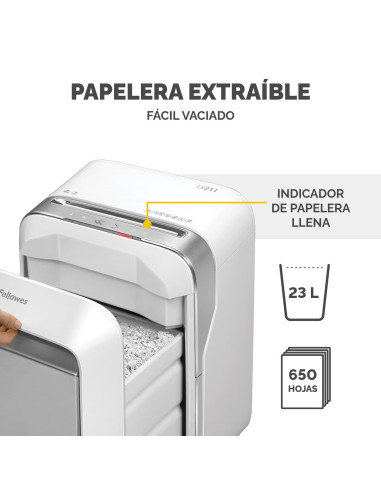 DESTRUCTORA FELLOWES LX211 BLANCA