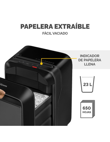 DESTRUCTORA FELLOWES LX211 NEGRA