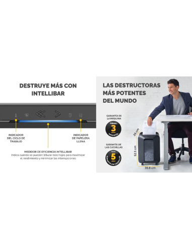 DESTRUCTORA FELLOWES LX201 NEGRA