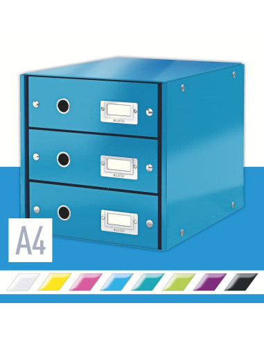 MODULO LEITZ PP 3 CAJONES AZUL