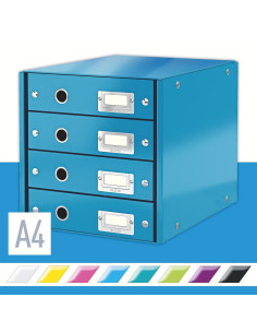 MODULO LEITZ PP 4 CAJONES AZUL 2