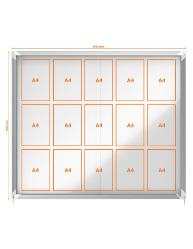 VITRINA PREMIUM MAGNÉTICA NOBO 15 x A4