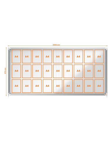 VITRINA PREMIUM MAGNÉTICA NOBO 27 x A4