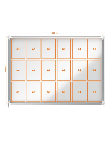 VITRINA PREMIUM MAGNÉTICA NOBO 18 x A4