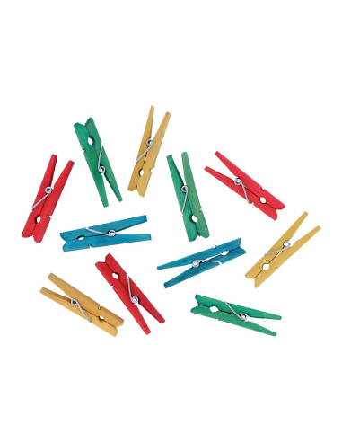 PINZAS DE MADERA COLORES 48 x 7 mm....