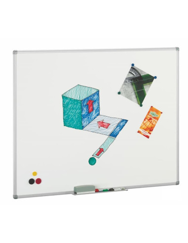 PIZARRA BLANCA ACERO 122x360 cm