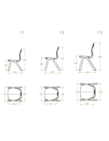 SILLA INA TALLA 3 TERRACOTA CLARO