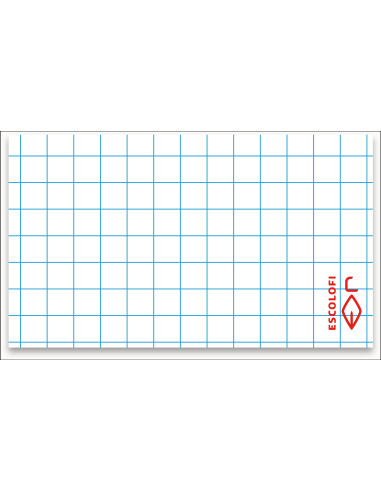 LIBRETA ESCOLOFI A4 32 H 3x3 ROJO 10 Ud