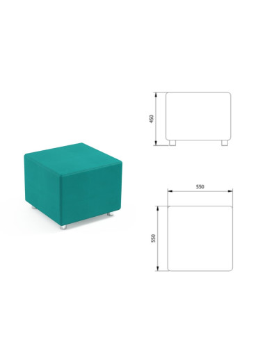 SOFÁ CUBE TURQUESA