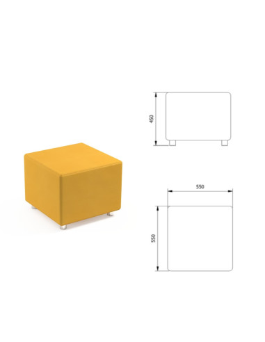 SOFÁ CUBE OCRE