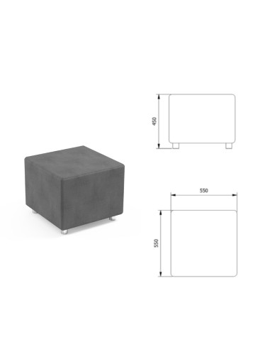 SOFÁ CUBE GRIS
