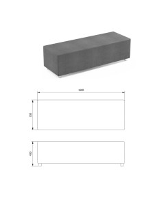 SOFÁ TUBE RECTANGULAR GRIS 2