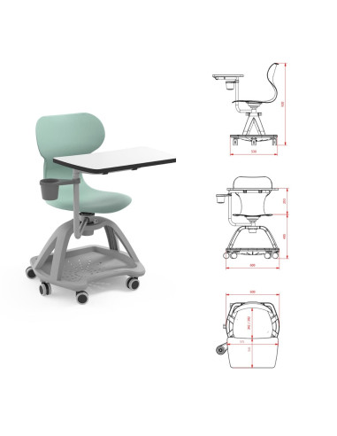 SILLA MIA TABLE VERDE MINT