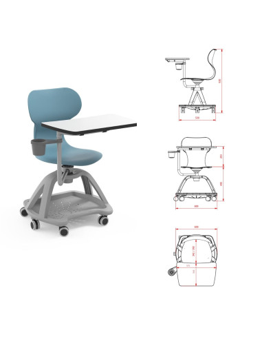 SILLA MIA TABLE AZUL NAVY