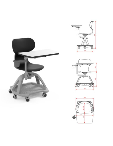 SILLA MIA TABLE NEGRO