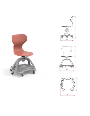 SILLA MIA STORE ROJO TERRACOTA