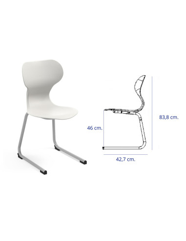 SILLA MIA CANTILVER TALLA 6 BLANCO...