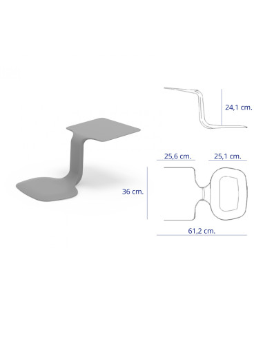 MESA ESCOLAR ZTOOL GRIS ALUMINIO