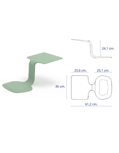 MESA ESCOLAR ZTOOL VERDE MINT