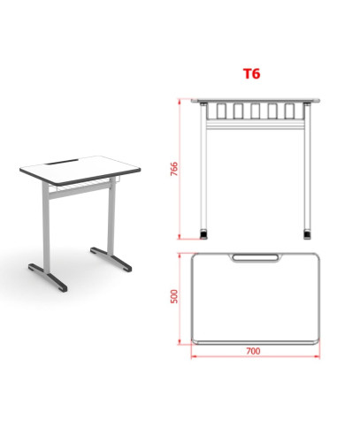 PUPITRE ESCOLAR NAXEL TALLA 6