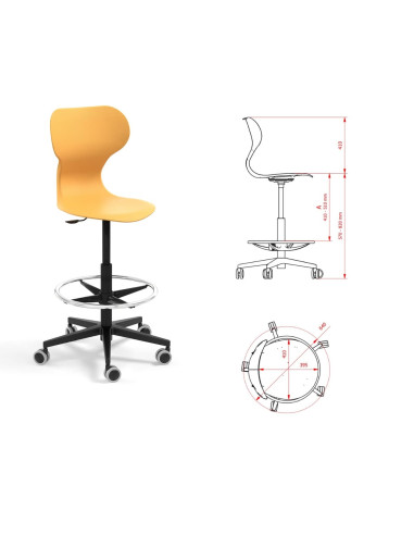 TABURETE MIA STOOL OCRE