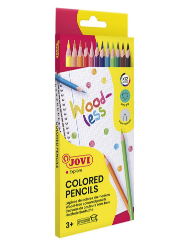 LÁPICES COLORES JOVI WOODLESS 12...