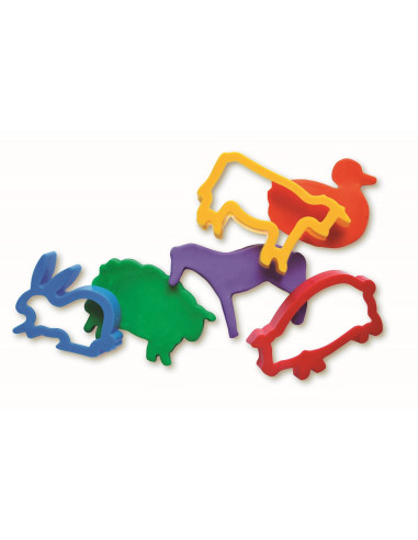 MOLDES JOVI ANIMALES GRANJA 6 uds