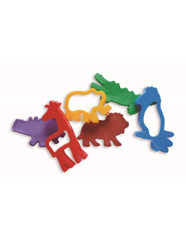 MOLDES JOVI ANIMALES JUNGLA 6 uds