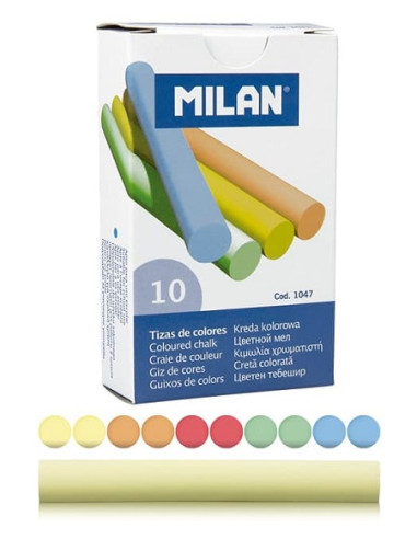 TIZA COLORES 10 ud MILAN
