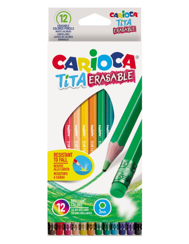 LÁPICES DE COLOR BORRABLE 12 COLORES...