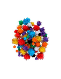 POMPONES BRILLANTES COLORES 2