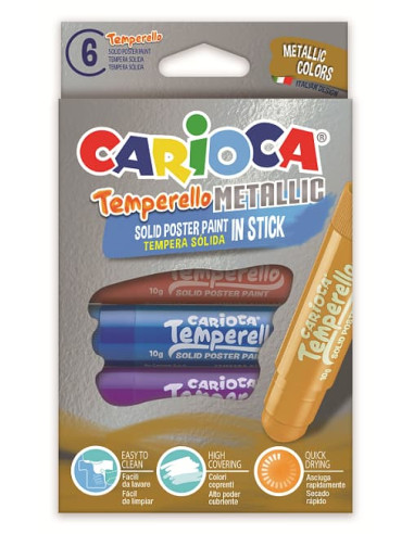 TÉMPERA TEMPERELLO METALLIC 6 COLORES
