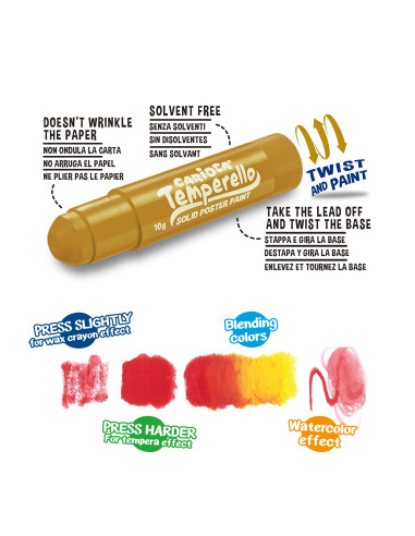 TÉMPERA TEMPERELLO METALLIC 6 COLORES