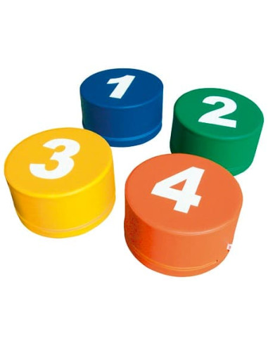 CONJUNTO 4 TABURETES NÚMEROS