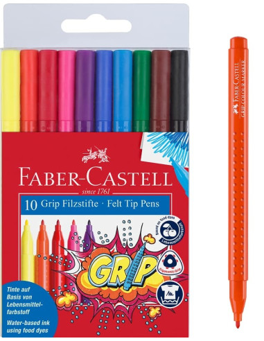 ROTULADOR FABER CASTELL GRIP TRI 10...