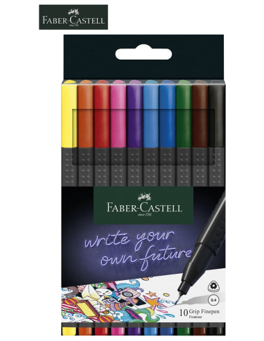 ROTULADOR GRIP FINEPEN 10 Uds FABER...