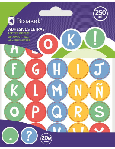 GOMETS ADHESIVO LETRAS Ø 20 mm 10 h.