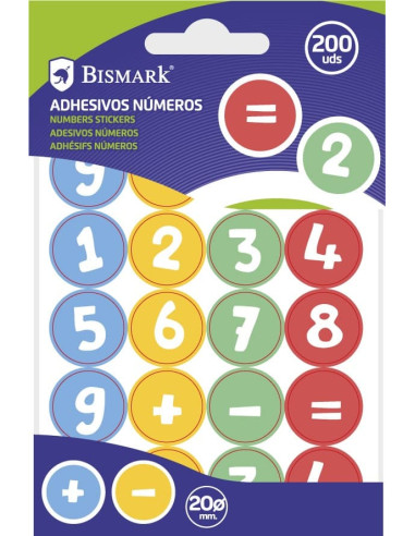 GOMETS ADHESIVOS NÚMEROS Ø 20 mm 10 h.