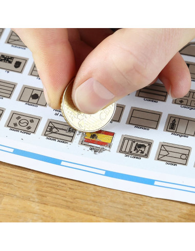 MAPAMUNDI RASCAR BANDERAS 82x59 cm.