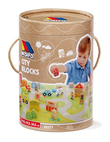 CIUDAD BLOQUES MADERA MOLTO 79 piezas