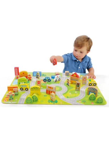 CIUDAD BLOQUES MADERA MOLTO 79 piezas