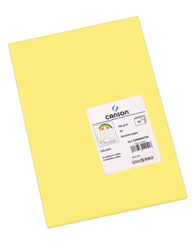 CARTULINA CANSON A4 AMARILLO LIMÓN 50 h.