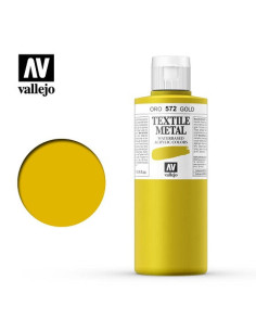 PINTURA TEXTIL ORO METAL...