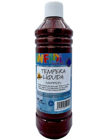 TEMPERA LIQUIDA INFIDI 500 ml MARRÓN
