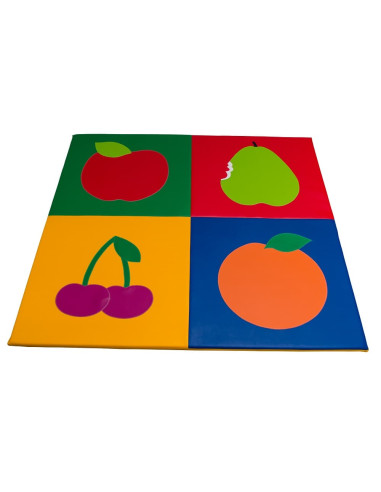 TAPETE FRUTAS 130 x 130 x 3 cm.