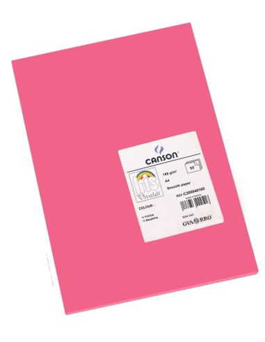 CARTULINA CANSON A4 FUCSIA 50 h.
